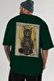97 Cats for Cat Lovers Printed Green Oversize T-Shirt 100% Cotton Unisex Cat Lover Premium Design - 5
