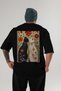 For the Love of Cats 82 Cats Printed Black Oversize T-Shirt 100% Cotton Unisex Cat Lover Premium Design - 2
