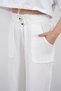 Muslin Palazzo Trousers Women's Summer Loose Wide Leg Casual Comfortable Elastic Waist Pocketed Daily Stylish Trousers - 3