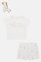 Toddlers Girl 3 Pieces Top With Shorts And Plush Toy Set, White - 2
