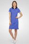 Women Embroidered Logo Polo Dress, Blue