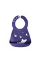 Silicone Baby Bib, Adjustable Waterproof Bib with Front Pocket, Planets Design for Infants