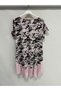 Powder Italian Camouflage Pattern Short Sleeve Midi Length Viscose Dress Size 40 - 44 - 3