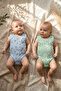 2-Piece Baby Sleeveless Bodysuit Set 100% Organic Cotton Ship and Sky Pattern Breathable Soft Textured Bodysuit Set Blue-Mint 9-12 Months / 12-18 Months / 18-24 Months / 2-3 Years - 2