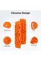 Car Traction Boards Sand & Snow Recovery Tracks, Heavy Duty Tire Grip Mats for Off-Road, Anti-Slip Recovery Pads for Mud, Sand, Snow & Ice (Plastic - Orange) - 5