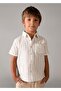 Boy's Linen Shorts and Shirt Set Beige - 2