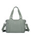 Daily Medium Size Waterproof Crinkle Fabric Women's Shoulder Bag Green
