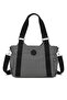 Daily Medium Size Waterproof Crinkle Fabric Women's Shoulder Bag Black/White