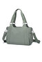 Daily Medium Size Waterproof Crinkle Fabric Women's Shoulder Bag Green - 2