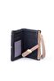 Women's Soft Textured Card Holder Small Wallet with Wrist Strap Black - 4