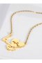 Arabic Design "My Life's Love" Heart Pendant Necklace for Women Gold Color Stainless Steel Geometric Design Party Event Jewelry Gift - 4