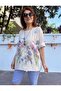 Italian Mila Blouse with Necklace Beige - 2
