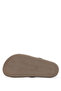 Women's Genuine Leather Khaki Suede Flat Slippers - 3