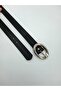 Women's Belt with Gold Oval Buckle, Stylish Casual and Classic Combination Belt - 2