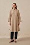Beige-Button Detailed Poplin Tunic - 2