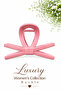 Women's Luxury Pink Bow Design Acrylic Hair Clip