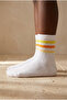 Children's Yellow Colored Striped Socks - 3