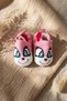 Mallow Rabbit Pink Rabbit Figured Embroidered Baby Booties - Soft Textured Non-Slip Home Shoes - 3