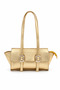 Bella Buckle Detailed Women's Shoulder Bag Gold