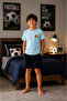 Boy's Shorts Pajama Set Printed Short Sleeve Summer Home Wear