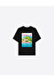 Italy Printed Crew Neck Oversize Trendy Women's T-Shirt
