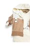 Baby Boy 3-Piece Seasonal Hooded Teddy Bear Detailed Cute 3-Piece 0-3-6-9 Months Bodysuit Baby Set - 3