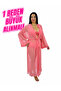 Plus Size Long Sleeve Tulle Women's Kaftan Pareo with Waist Tie - 2