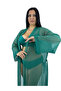 Plus Size Long Sleeve Tulle Women's Kaftan Pareo with Waist Tie - 4