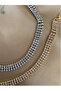 Three Row Waterway Women's Necklace Set - Color: Gold - Silver - 2