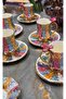 Malina Porcelain Gullu Hand-Painted 6-Piece Cup Set - 2