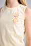 100% Cotton Regular Fit Teddy Bear 2-Piece Light Yellow Pajama Set for Girls H8113A826Sm - 4