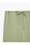 Flat Wide-Legged Pants with Belted Waist and Pockets - 5