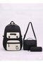 Primary School 3-Piece Set Quality Rain-Proof Twill Fabric Luxury Design Logo-Covered Girls' Bag Thermal Lunch Bag and Pencil Case - 2