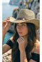 Design Striped Chocuk Tepe Women's Straw Cowboy Hat - 2