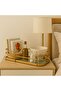 B&S Wall Mount Gold Metal Bathroom Shelf - 4