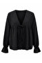 Roba Gathered Sleeve Elastic Tunic-Black - 4