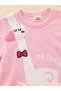 Girl's Duck Print Shorts Set Pink T-Shirt Pink Shorts Summer 2-Piece Set 1-4 Years - 4