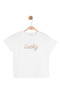 31325 Lucky Girl's T-Shirt Ecru-Mink