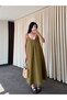 Olive Strap Belted Dress - 3303 - 2