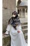 وشاح قطني ناعم بنمط رانّا - أنثراسايت/بني - 3