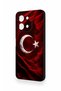 Vivo Y28 Compatible Wolf Turkish Flag Patterned Silicone Case - 4