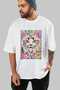 For the Love of Cats 63 Front Cat Printed White Oversize T-Shirt 100% Cotton Unisex Cat Lover Premium Design - 7
