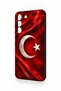 Samsung S22 Compatible Turkish Flag Patterned Silicone Case - 4