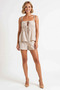 Women's Plus Size Woven Mini Beach Blouse Shorts Set Lace-Up Collar Sleeveless Relaxed Fit Casual Modern - 4