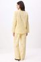 Women's Brode Woven Jacket Pants Set %100 Cotton Regular Fit Long Sleeve Lapel Casual Comfortable Modern - 5