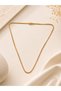 Archhazel Jewelry Gold Color Steel Chain Necklace