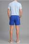 Elastic Lace-Up Waist Blue Swim Shorts I3379Ax26Hs - 3