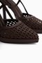 Silvie Brown Braided Women's Heeled Shoes - 4