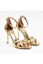 Serrace Cross Strap Galvanized Heeled Stylish Women's Shoes - 2
