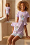 Children's Elephant Patterned Shorts Pajama Set - 3